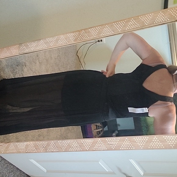 STUNNING NWT BCBG SHEER SATIN MAXI DRESS FRONT ZIPPER MINI SKIRT - Picture 5 of 15